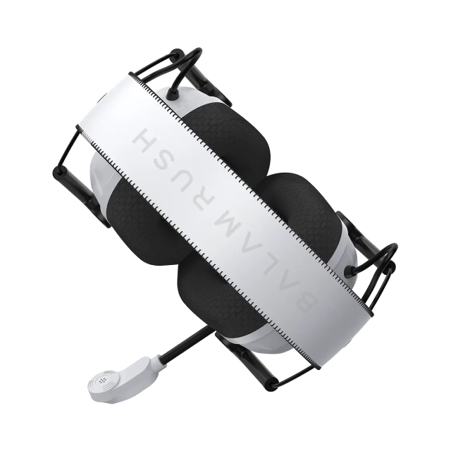 Diadema Gamer Inalámbrica Balam Rush Pilot Pro HS808 | Micrófono Fijo | Diseño Over Ear | Hasta 60 Horas de Batería | 2.4 GHz / Bluetooth 5.3 | PC / Móvil / Consolas | RGB | Blanco | BR-938594