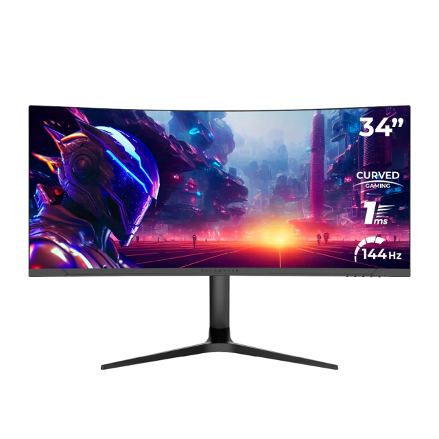 Monitor Curvo Balam Rush Extreme Earth MGX34C | 34" | 3440 x 1440 (WQHD) | VA | 144 Hz | 1 ms | 1500R | FreeSync | HDMI 2.1 / DisplayPort 1.4 / Jack 3.5 mm | RGB | Negro | BR-938655