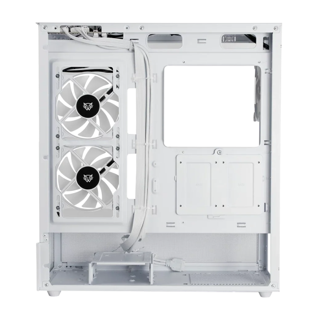 Gabinete Balam Rush Tank Super 9200 TB | Media Torre | ATX / Micro ATX / Mini ITX | 2 x USB A / 1 x USB C | Incluye 3 Ventiladores ARGB | Cristal Templado Panorámico | Blanco | BR-938730