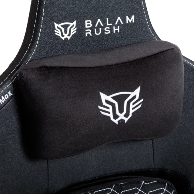 Silla Gamer Balam Rush Ultimate Max U3 | Hasta 150 kg | Poliuretano / Tela / Espuma de Alta Densidad | Reposabrazos 4D / Reposacabezas | Negro | BR-940511