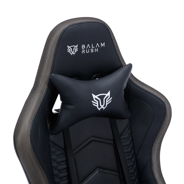 Silla Gamer Balam Rush Lightning Rush V2 | Hasta 150 kg | Vinil / Espuma de Alta Densidad | Reposabrazos 4D / Reposacabezas / Cojín Lumbar | RGB | Negro | BR-940566