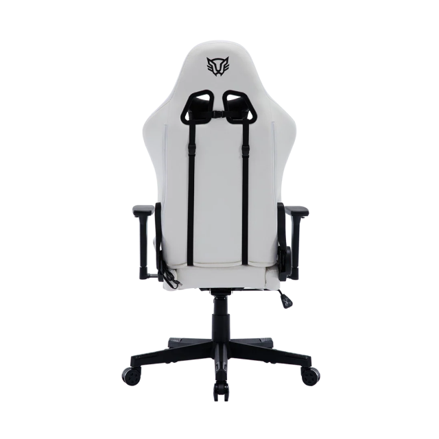 Silla Gamer Balam Rush Lightning Rush V2 | Hasta 150 kg | Piel Sintética | Cojín Lumbar y Cervical | Reposabrazos 3D | Estrella de Nylon | Inclinación hasta 135 Grados | RGB | Blanco | BR-940573