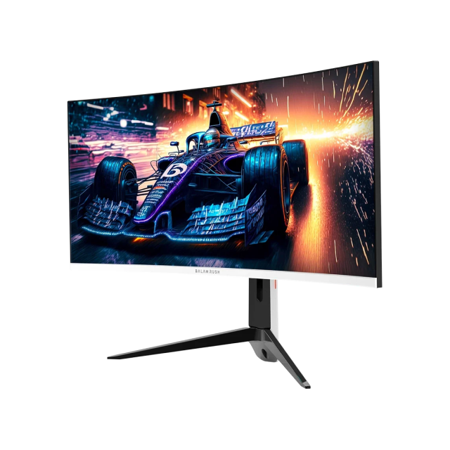 Monitor Gamer Curvo Balam Rush Extreme Earth Pro MGP34C | 34" | 3440 x 1440 (UWQHD) | VA | 165 Hz | 1 ms | 1500R | FreeSync / G-Sync | HDMI / DisplayPort / Jack 3.5 mm | Blanco | BR-940696