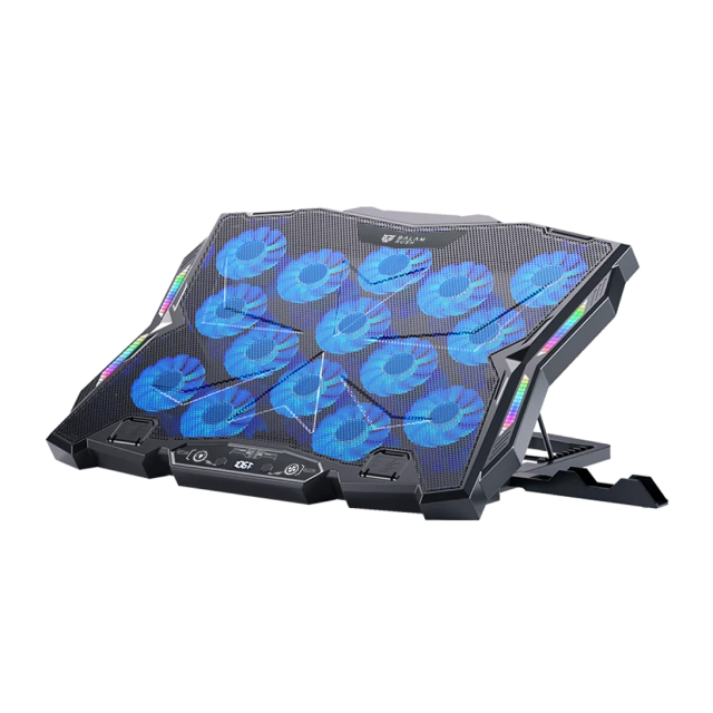Base Enfriadora para Laptop Acteck Balam Rush Eolox Frost Pro EF740 | Laptops de Hasta 17″ | Ventilador de 140mm | Hasta 2400 RPM | RGB | Negro | BR-941136