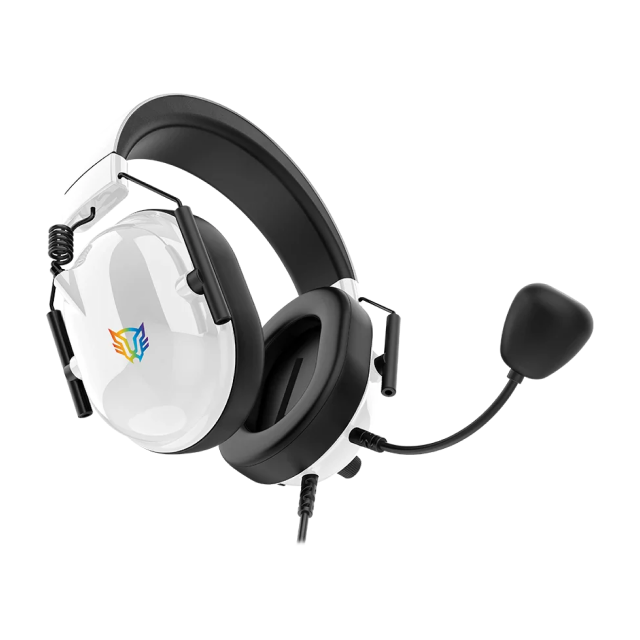 Diadema Alámbrica Balam Rush Aviator Level HA757 | Micrófono Omnidireccional | Sonido Estéreo | Jack 3.5 mm / USB-A | PC / Dispositivos Móviles / Consolas | RGB | Blanco | BR-941174