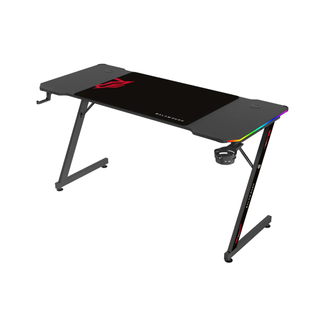 Escritorio Gamer Balamrush Olympus Spot Glow MRX6000 | 140 x 60 | Hasta 100kg  | RGB | Porta Vasos/Audifonos | Incluye Mousepad | BR-941396