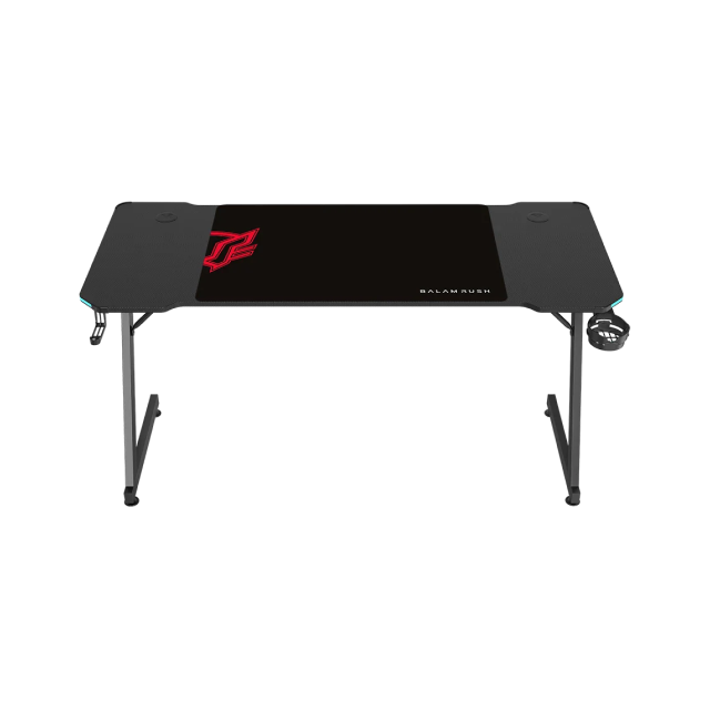 Escritorio Gamer Balamrush Olympus Spot Glow MRX6000 | 140 x 60 | Hasta 100kg  | RGB | Porta Vasos/Audifonos | Incluye Mousepad | BR-941396