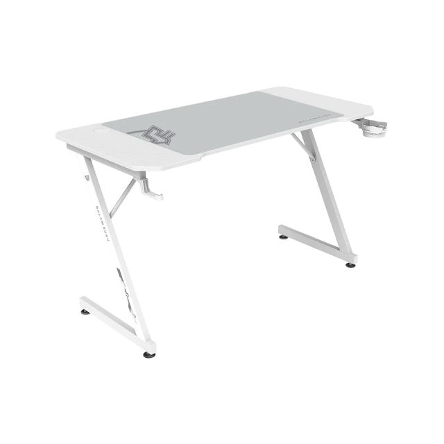 Escritorio Gamer Balamrush Olympus Spot MRX4000 | 120 x 60 cm  | Hasta 100Kg | Porta Vasos/Headset | Incluye mousepad | Color Blanco | BR-941426