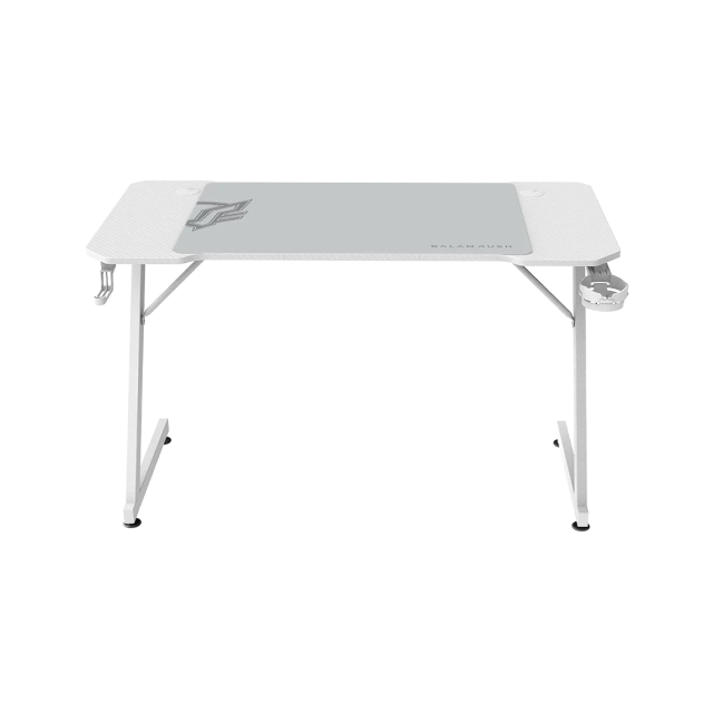 Escritorio Gamer Balamrush Olympus Spot MRX4000 | 120 x 60 cm  | Hasta 100Kg | Porta Vasos/Headset | Incluye mousepad | Color Blanco | BR-941426