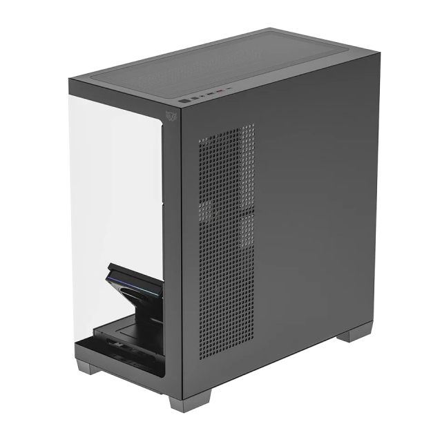 Gabinete Balam Rush Tank Polar 7900 | Media Torre | ATX / Micro ATX / Mini ITX | 2 x USB-A / 1 x USB-C | Incluye 5 Ventiladores ARGB | Cristal Templado Panorámico | Negro | BR-941471