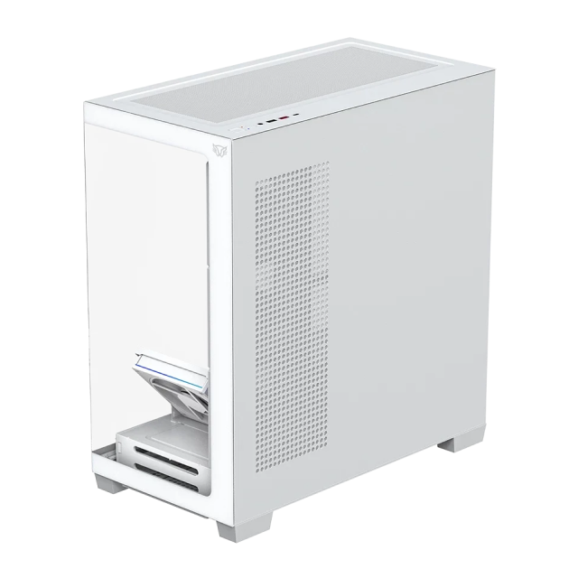 Gabinete Balam Rush Tank Polar 7900 | Media Torre | ATX / Micro ATX / Mini ITX | 2 x USB-A / 1 x USB-C | Incluye 5 Ventiladores ARGB | Cristal Templado Panorámico | Blanco | BR-941488