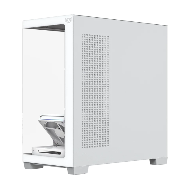 Gabinete Balam Rush Tank Polar 7900 | Media Torre | ATX / Micro ATX / Mini ITX | 2 x USB-A / 1 x USB-C | Incluye 5 Ventiladores ARGB | Cristal Templado Panorámico | Blanco | BR-941488