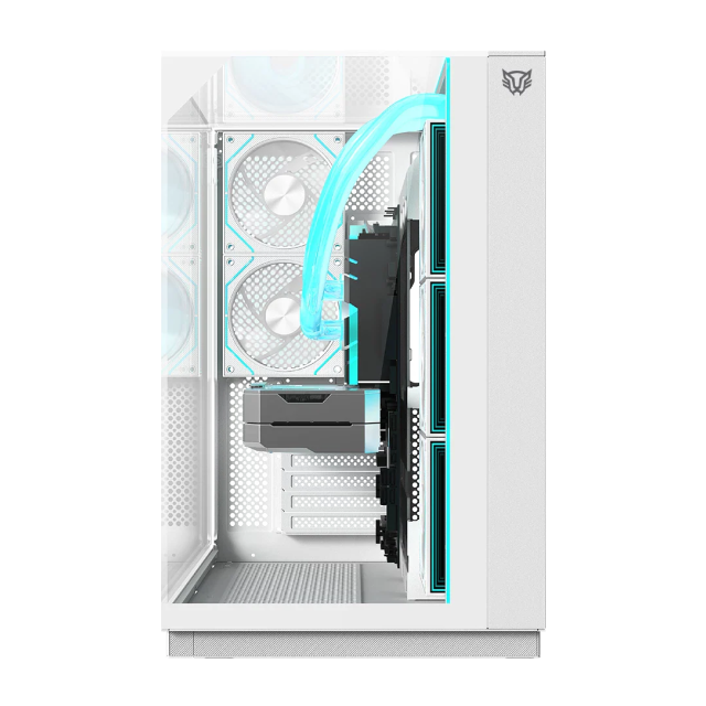 Gabinete Balam Rush TANK MAJESTIC 7600 | Midi-Tower | ATX / Micro-ATX / Mini-ITX | USB 2.0 / USB 3.0 | Sin Fuente | 5 Ventiladores Instalados | Blanco | SKU BR-941501