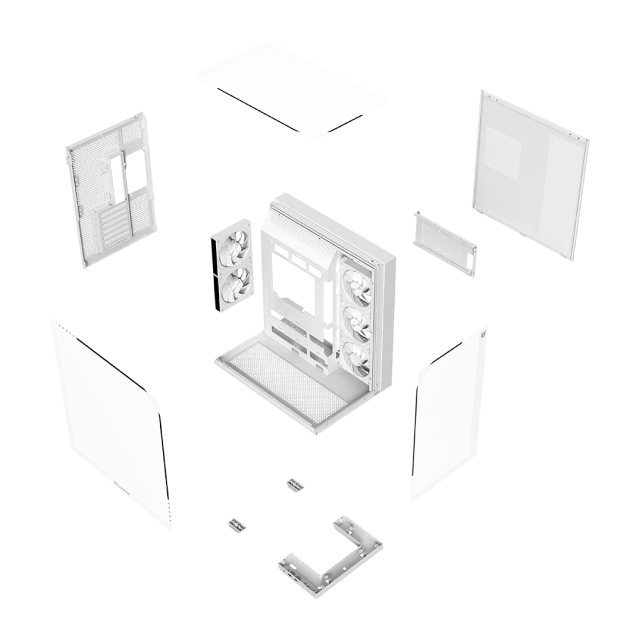 Gabinete Balam Rush TANK MAJESTIC 7600 | Midi-Tower | ATX / Micro-ATX / Mini-ITX | USB 2.0 / USB 3.0 | Sin Fuente | 5 Ventiladores Instalados | Blanco | SKU BR-941501