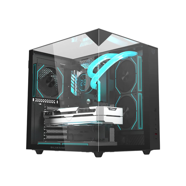 Gabinete Balam Rush Tank Majestic 6600 | Midi-Tower | ATX / Micro-ATX / ITX | USB 2.0 / 3.0 | Sin Fuente | 3 Ventiladores Instalados | BR-941525