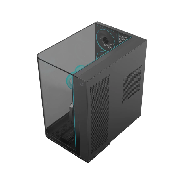 Gabinete Balam Rush Tank Expert Curve 7800 | Media Torre | ATX / Micro-ATX / Mini-ITX | USB-A 3.0 / USB 2.0 / USB-C 3.1 | 5 Ventiladores ARGB Preinstalados | Diseño Curvo con Cristal Templado | Doble Cámara | Negro | BR-941556