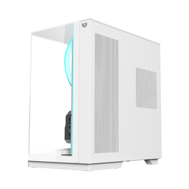 Gabinete Balam Rush Tank Expert Curve 7800 | Media Torre | ATX / Micro-ATX / Mini-ITX | USB-C / USB 3.0 / USB 2.0 | Cristal Templado Curvo | Doble Cámara | Incluye 5 Ventiladores ARGB | Blanco | BR-941563