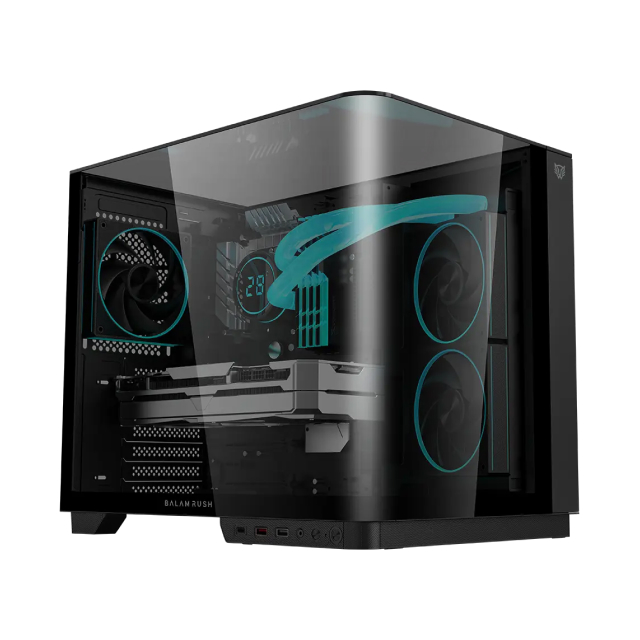 Gabinete Balam Rush Tank Expert Curve 6800 | Midi-Tower | ATX / Micro-ATX / ITX | USB 2.0 / 3.0 | 3 Ventiladores Instalados | Sin Fuente | Negro | BR-941570