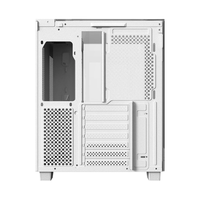 Gabinete Balam Rush Tank Expert Curve 6800 | Media Torre | ATX / Micro-ATX / Mini-ITX | USB-C / USB 2.0 / USB 3.0 | Cristal Templado Curvo | Doble Cámara | Incluye 3 Ventiladores | Blanco | BR-941587
