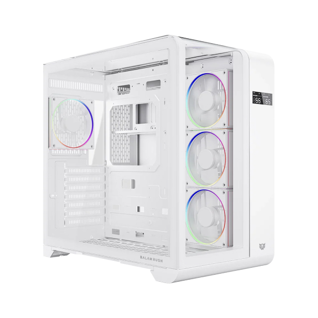Gabinete Balam Rush Tank Expert Curve 7400 | Mid-Tower | ATX / Micro-ATX / ITX | USB 2.0 / 3.0 | 4 Ventiladores Incluidos | Sin Fuente | Blanco | BR-941600