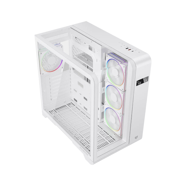 Gabinete Balam Rush Tank Expert Curve 7400 | Mid-Tower | ATX / Micro-ATX / ITX | USB 2.0 / 3.0 | 4 Ventiladores Incluidos | Sin Fuente | Blanco | BR-941600