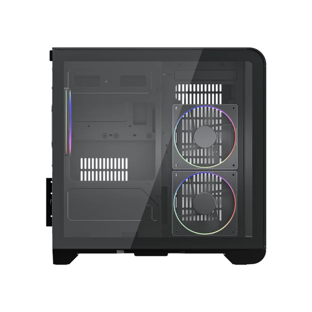 Gabinete Balamrush Tank Expert Curve 6400 | Mini Torre | M-ATX/ ITX | Panel de Cristal Curvo | 3 Ventiladores ARGB preinstalados | Color Negro | BR-941617