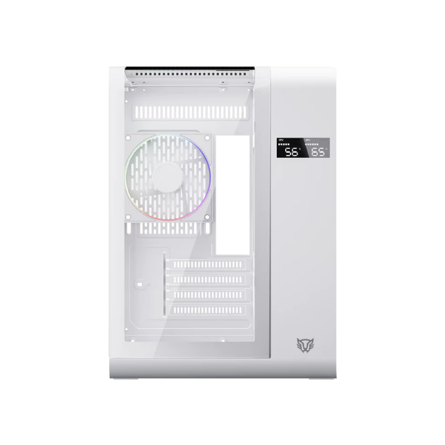 Gabinete Balamrush Tank Expert Curve 6400 | Mini Torre | M-ATX/ ITX | Panel de Cristal Curvo | 3 Ventiladores ARGB preinstalados | Color Blanco | BR-941624