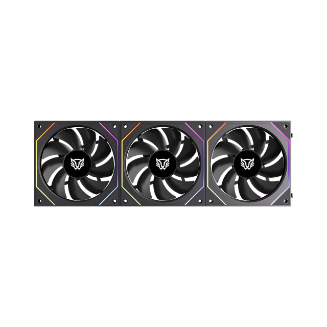 Kit de 3 Ventiladores Balam Rush Eolox Link EXL95 | Daisy-Chain | 120 mm | 800 - 1800 RPM | 4 Pines | ARGB | Negro | BR-942089