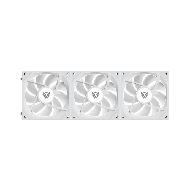 Kit de 3 Ventiladores Balam Rush Eolox Link EXL95 | Daisy-Chain | 120 mm | 800 - 1800 RPM | 4 Pines | ARGB | Blanco | BR-942096