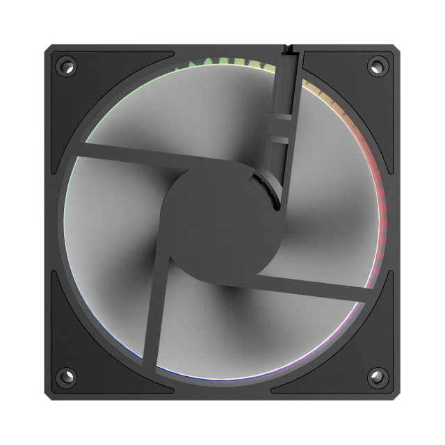 Ventilador Balam Rush Eolox Bora-R EXB85R | 120 mm | Aspas Invertidas | 600 a 1600 RPM | 28 dB | 4 Pines | ARGB | Negro | BR-942225