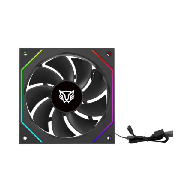 Ventilador Balam Rush Eolox Link EXL95 | 120mm | 600 a 1800 RPM | 30 dB | 4 Pines | ARGB | Negro | BR-942348