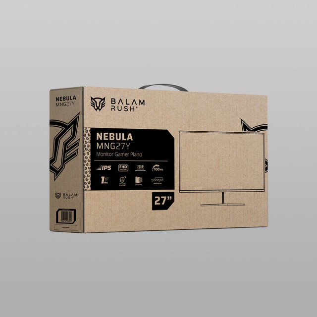 Monitor Gamer Plano Balam Rush Nebula MNG27Y | 27" | 1920 x 1080 (FHD) | IPS | 100 Hz | 4 ms | FreeSync / G-Sync | HDMI 2.1 / DisplayPort 1.4 / Jack 3.5 mm | Negro | BR-943024