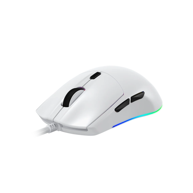 Mouse Gamer Alámbrico Balam Rush Drift Plus MG3 | 800 a 7,200 DPI | Sensor Óptico Instant 725F | 70 g | 6 Botones | RGB | Blanco | BR-943529