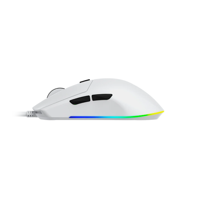 Mouse Gamer Alámbrico Balam Rush Drift Plus MG3 | 800 a 7,200 DPI | Sensor Óptico Instant 725F | 70 g | 6 Botones | RGB | Blanco | BR-943529