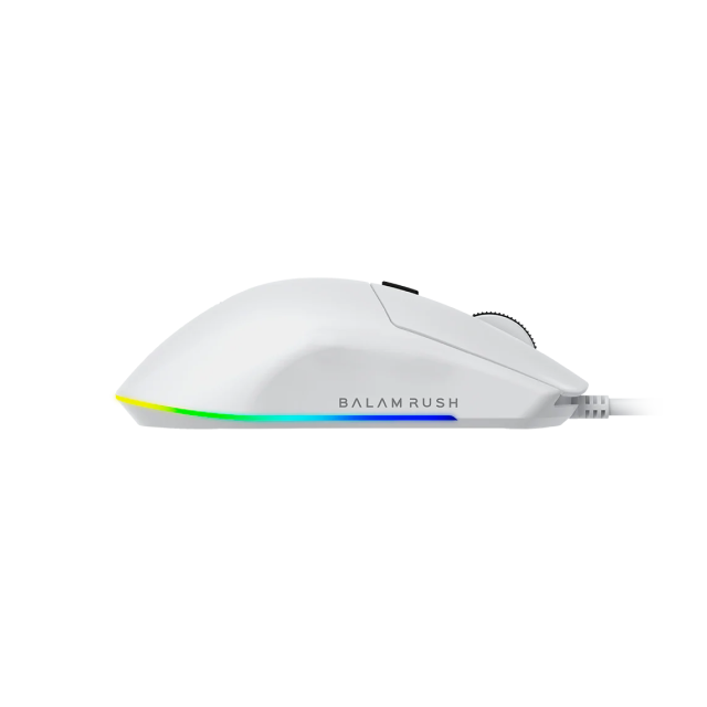 Mouse Gamer Alámbrico Balam Rush Drift Plus MG3 | 800 a 7,200 DPI | Sensor Óptico Instant 725F | 70 g | 6 Botones | RGB | Blanco | BR-943529