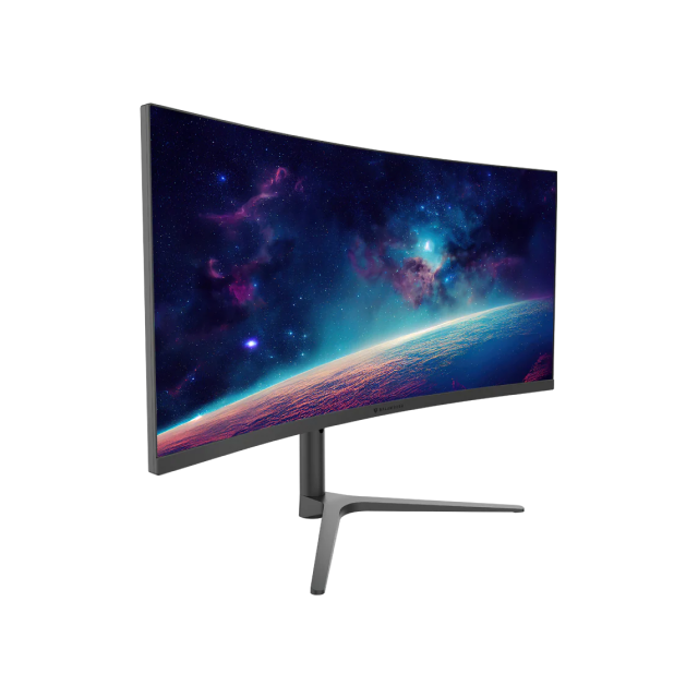 Monitor Gamer Curvo Balam Rush Cosmos Arcus MCA34X | 34" | 3440 x 1440 (UWQHD) | VA | 165 Hz | 1 ms | 1500R | FreeSync / G-Sync / PIP / PBP | Bocinas Integradas | HDMI 2.1 / DisplayPort 1.4 | Negro | BR-944137