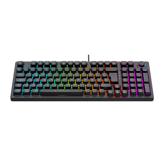 Teclado Mecánico Alámbrico Balam Rush DominaX Pro GK777 | 90% | Switch Lineal Red | Perilla Multimedia | Español | RGB | Negro | BR-945776