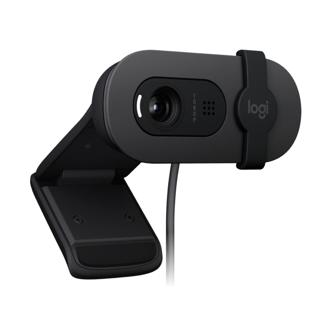 Cámara Web Logitech Brio 105 | 1080p | 30fps | 2 MP CMOS | Enfoque fijo | USB-A | Micrófono Omnidireccional integrado | 960-001591