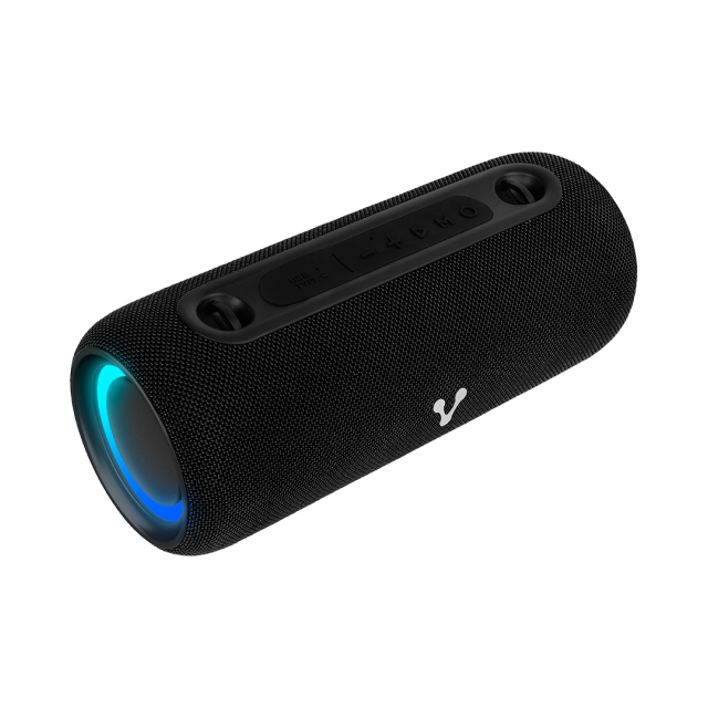 Bocina Bluetooth Vorago BSP-430 | Bluetooth 5.3 | Luces LED | 7hrs de batería | USB C | Resistente al polvo y salpicaduras | BSP-430