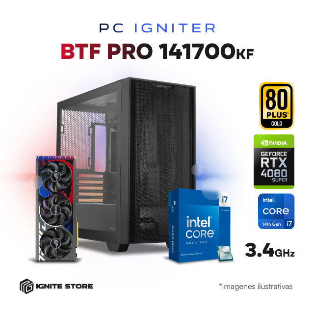 PC IGNITER BTF PRO i7 14700KF + 4080 SUPER 16GB