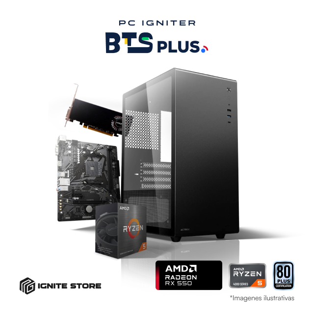 PC Igniter BTS Plus | R5 4500 | RX550 2GB | 16GB de RAM | SSD 512GB + Adaptador Wi-Fi