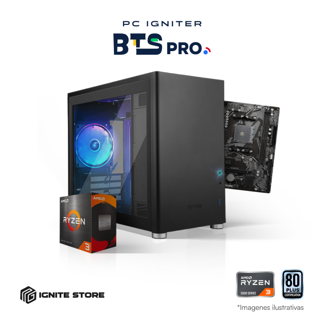 PC Igniter BTS Pro | R3 5300G | 16GB de RAM | SSD 512GB + Adaptador Wi-Fi