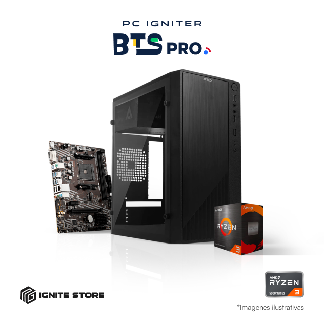 PC Igniter BTS Pro | R3 5300G | 16GB de RAM | SSD 500GB + Adaptador Wi-Fi