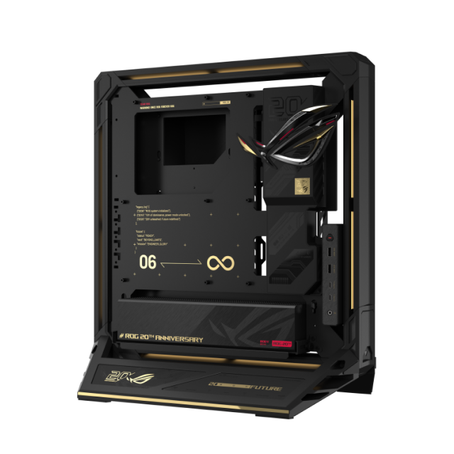 Bundle ASUS ROG Edition 20 | Tarjeta Madre ROG Crosshair X870E | Tarjeta de Video ROG Astral GeForce RTX 5090 | Fuente de Poder ROG Thor 3000W Titanium III | Gabinete ROG GR20 | No Incluye Procesador / RAM / Almacenamiento | ASUS ROG 20th Anniversary