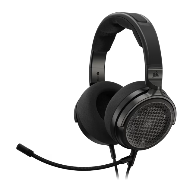 Audífonos Gamer Alámbricos Corsair Virtuoso Pro Open-Back | Conexión 3.5mm | Diseño Abierto | Transductores de Grafeno 50mm | Hi-Res Audio | PC / Mac / PS5 / Xbox Series X|S / Switch / Móvil | Carbon | CA-9011370-NA