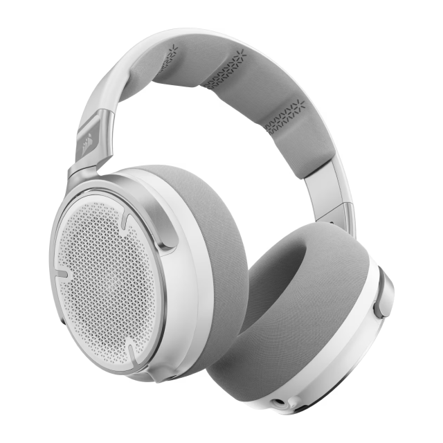 Diadema Gamer Alámbrica CORSAIR VIRTUOSO PRO Open-Back | Conexión 3.5 mm | Diseño Abierto | Transductores de Grafeno de 50 mm | PC / Mac / PS5 / Xbox Series X|S / Switch / Móvil | Blanco | CA-9011371-NA