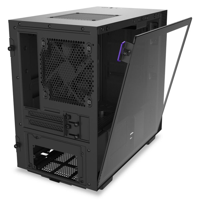 Gabinete gamer NZXT H210i | Black | MITX | Cristal templado | CA-H210I-B1