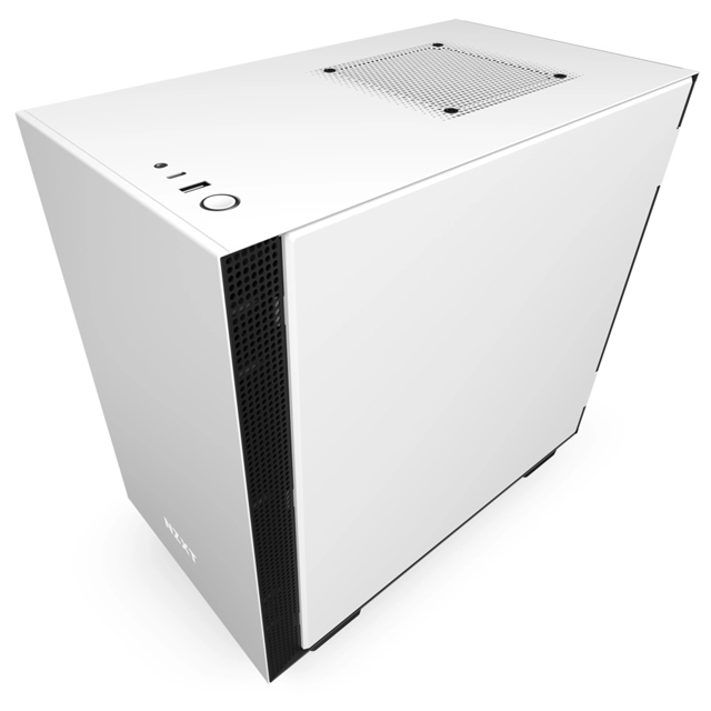 Gabinete gamer NZXT H210i | White/Black | mITX | Cristal templado | CA-H210I-W1