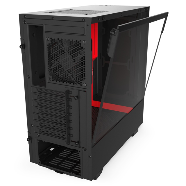 Gabinete Gamer NZXT H510 | Black Red | ATX | Cristal templado | CA-H510B-BR