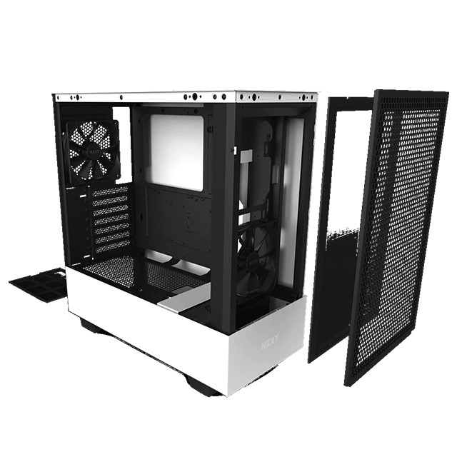 Gabinete gamer NZXT H510 Flow | Black/White | ATX | Cristal templado | CA-H52FW-01